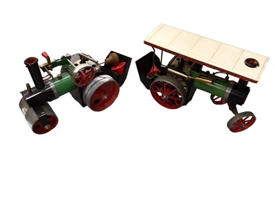 Lot 1918 - Mamod steam roller and TE1 traction engine, in original boxes