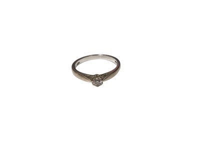 Lot 237 - 18ct white gold diamond single stone ring