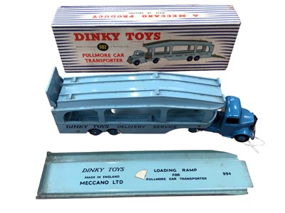 Lot 1926 - Dinky Pullimore Car Transporter, No.982 & Breakdown Lorry, No.25x, both boxed (2)