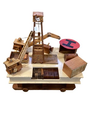 Lot 199 - Large scratch built model of a oil rig