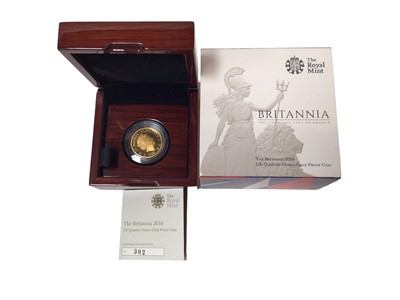 Lot 581 - G.B. - Gold proof quarter ounce Britannia £25 2016 (1 coin)