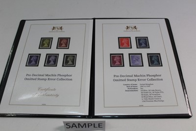 Lot 1589 - Machin Phosphor error collection, SG Great Britain album, Royal Mail 1987 & world stamps loose
