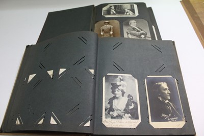 Lot 1593 - Two albums of Ewardian actors and film stars approx. 104 postcards