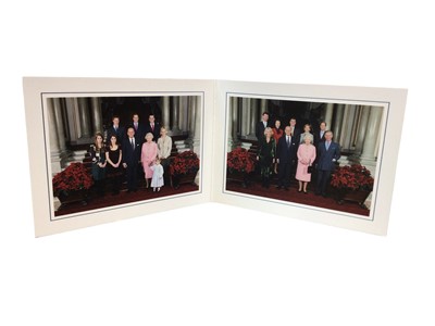 Lot 139 - H.M.Queen Elizabeth II and H.R.H. The Duke of Edinburgh, signed 2007 Christmas card with colour photographs of the Royal couple with their children and grand children