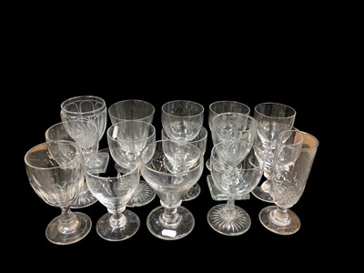 Lot 100 - Collection of 19th and later rummers and other drinking glasses