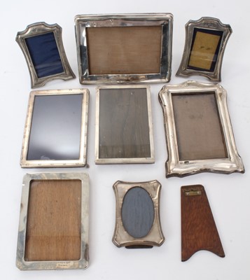 Lot 564 - Group of eight silver various photograph frames (various dates and makers).