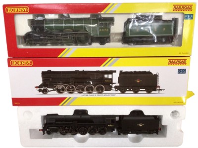 Lot 1957 - Railway Hornby OO gauge BR(late) Class 9F Crosti Boiler 92023 R3274, Flying Scotsman LNER Clas A1 R3086, both boxed (2)