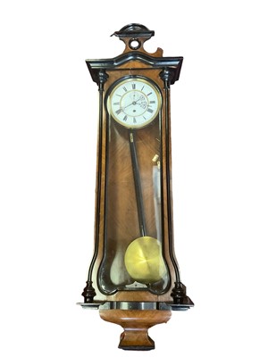 Lot 2574 - Gustav Becker 19th century Vienna wall clock