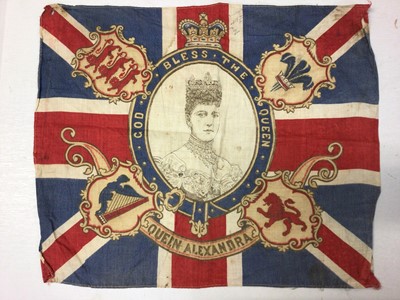 Lot 179 - The Coronation of T.M. King Edward VII and Queen Alexandra 1902, printed cotton flag