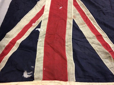 Lot 183 - Large early 20th British Blue Ensign flag with original toggle 320 x 176cm approx