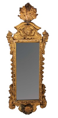 Lot 1514 - 18th century baroque gilt gesso pier mirror