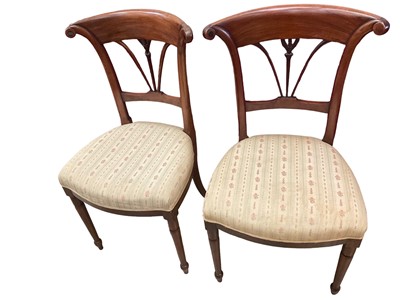 Lot 1555 - Pair of Biedermier dining chairs