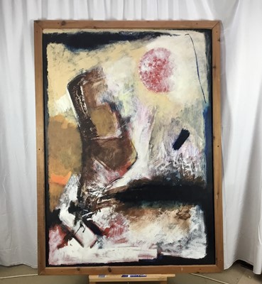 Lot 1159 - Laurie Shepherd, (Welsh, 1944-2000), late 20th century, oil and acrylic on board - Abstract, signed and dated 1991 verso, 153cm x 110cm, framed