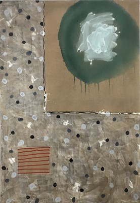 Lot 281 - Tony P. Casement (b.1949) late 20th century, oil on canvas - Abstract, indistinctly signed and dated 1996 verso and titled '8 Bar', 153cm x 107cm, unframed