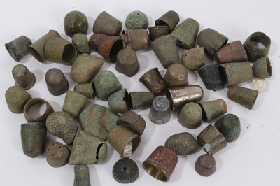 Lot 996 - Collection of early excavated thimbles, mediaeval and later