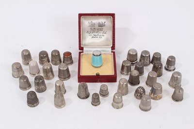 Lot 997 - Collection of silver thimbles. (Approximately 30)