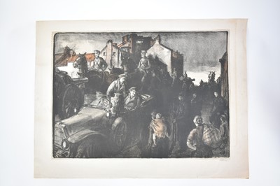 Lot 1297 - *Gerald Spencer Pryse (1882-1956) group of five signed lithographs to include Refugees and Artillery, 47cm x 64cm, Artillery Gun, 64cm x 46cm, The Retreat of the Seventh Division and Third Cavalry...