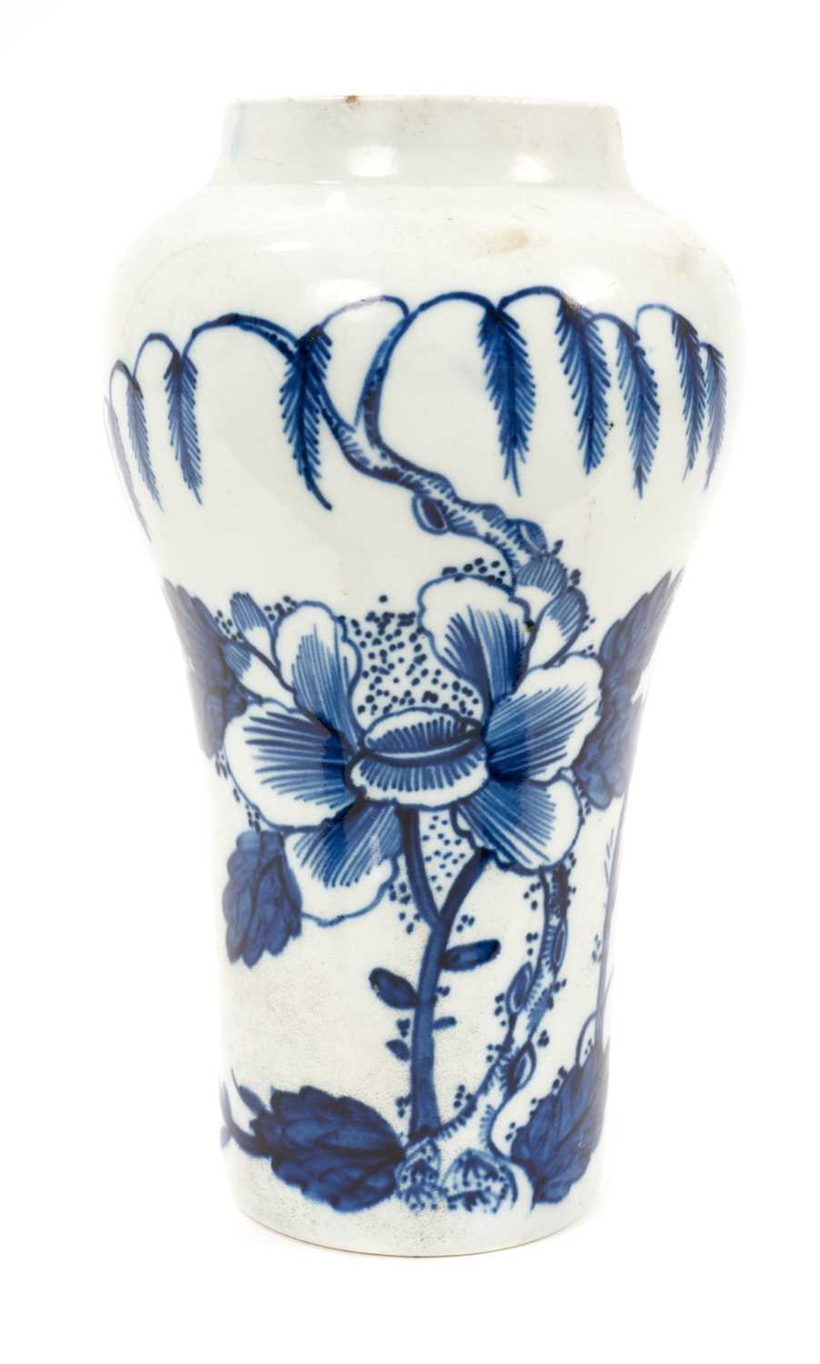 Lot 333 - A Liverpool blue and white porcelain vase