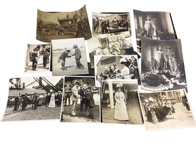 Lot 197 - T.M.King George V and Queen Mary, collection of early 20th century press photographs including their Coronation, the King meeting the Maharajah of Nepal, The Deli Durbar etc (12)