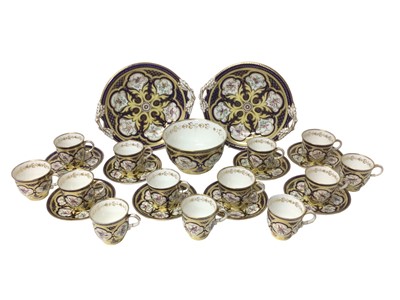 Lot 344 - Early 19th century Regency porcelain part tea set