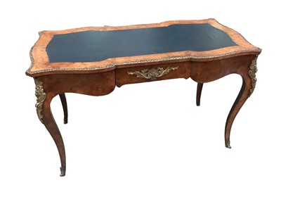 Lot 1505 - 19th century continental walnut desk