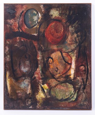 Lot 982 - *Robert Sadler (1909-2001) Abstract, "Small Painting I", 1962, oil on board, signed WRS, 61 x 51cm, framed