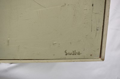 Lot 991 - *Robert Sadler (1909-2001) Abstract, The Hilltop, 1968, acrylic on board, signed, 63 x 72cm, framed