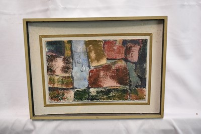Lot 984 - *Robert Sadler (1909-2001) "Sea View", 1988, acrylic on card, signed and dated, 17 x 29cm, framed