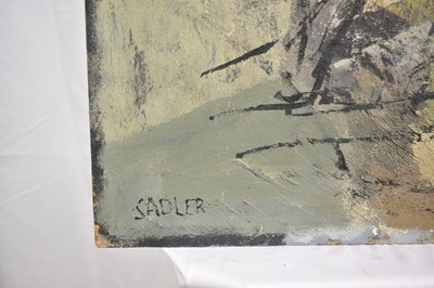 Lot 977 - *Robert Sadler (1909-2001) Still Life (Venus de Milo & other paintings), 1950s/60s, oil on board, signed, 76.5 x 63.5cm, unframed