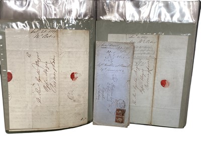 Lot 1474 - Stamps postal History selection in two folders including straight line cancels, tomb stone