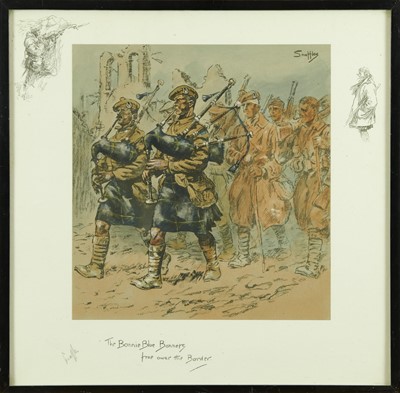 Lot 1319 - Snaffles, Charles Johnson Payne (1884-1967) signed hand coloured print - 'The Bonnie Blue Bonners', signed in pencil, with Snaffle blindstamp, 44cm x 44cm, in glazed frame 
Pro...