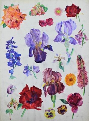 Lot 1308 - *Colin Moss (1914-2005) watercolour, summer flowers, signed, 75 x 55cm