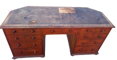 Lot 1350 - Rare early 19th century mahogany corner estate desk