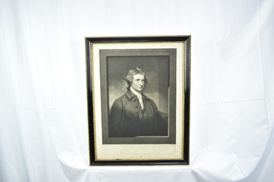 Lot 1334 - John Jones 18th century mezzotint after George Romney, The Right Honble Edmund Burke, rare proof before letters, 'Engraved by J. Jones, Principal Engraver to H.R.H. the Duke of York', published Dec...