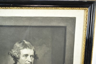 Lot 1334 - John Jones 18th century mezzotint after George Romney, The Right Honble Edmund Burke, rare proof before letters, 'Engraved by J. Jones, Principal Engraver to H.R.H. the Duke of York', published Dec...