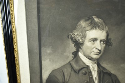 Lot 1334 - John Jones 18th century mezzotint after George Romney, The Right Honble Edmund Burke, rare proof before letters, 'Engraved by J. Jones, Principal Engraver to H.R.H. the Duke of York', published Dec...