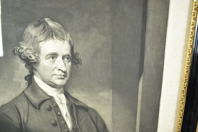 Lot 1334 - John Jones 18th century mezzotint after George Romney, The Right Honble Edmund Burke, rare proof before letters, 'Engraved by J. Jones, Principal Engraver to H.R.H. the Duke of York', published Dec...