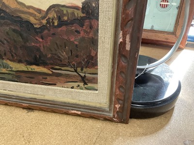 Lot 1341 - *Kyffin Williams (1918-2006) oil on board - Cynicht from The Glaslyn, initialled, titled verso and dated 23.12.47, 21cm x 31cm, in orignal painted frame