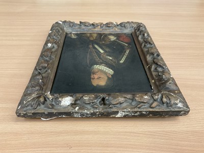 Lot 1355 - 17th / 18th century Continental school, oil on canvas, Portrait of a gentleman in armour and ruff, in period gilt frame