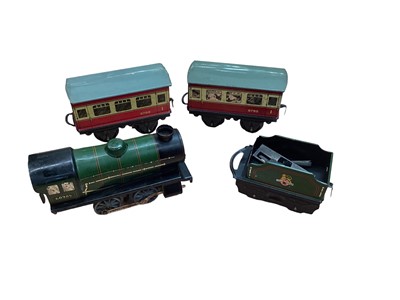 Lot 1966 - Railway OO gauge selection of unboxed locomotives including Hornby, Silver Fox, various tank locomotives and O gauge tinplate locomotive and tender and 2 carriages