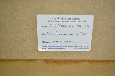 Lot 797 - *John Cyril Harrison (1898-1985) watercolour - Reed Bunting on the Test, signed, 55cm x 76cm, in glazed frame  
Provenance: The Wildlife Art Gallery, Lavenham