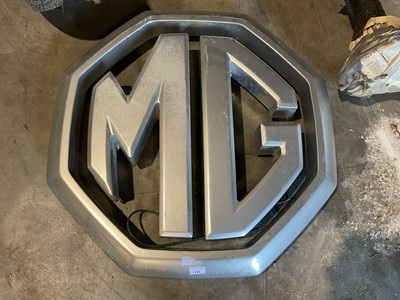 Lot 111 - MG Motor UK- MG dealership/showroom exterior 3 part sign, 79.5cm in diameter.