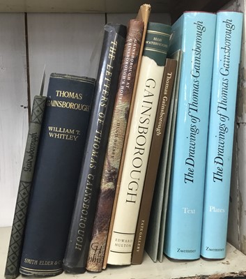 Lot 1380 - Books - eleven volumes, to include, 'The Drawings of Thomas Gainsborough' Text and Plates, John Haynes 1970, 'The Letters of Thomas Gainsborough' and others (11)