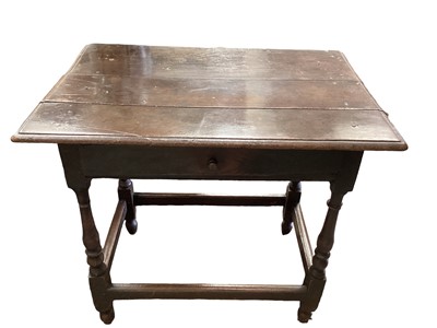 Lot 1570 - Late 17th century oak side table