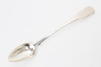 Lot 406 - George III silver Fiddle pattern basting spoon (London 1811) T.Wallis & J.Hayne. All at approximately 5ozs 35cm overall length