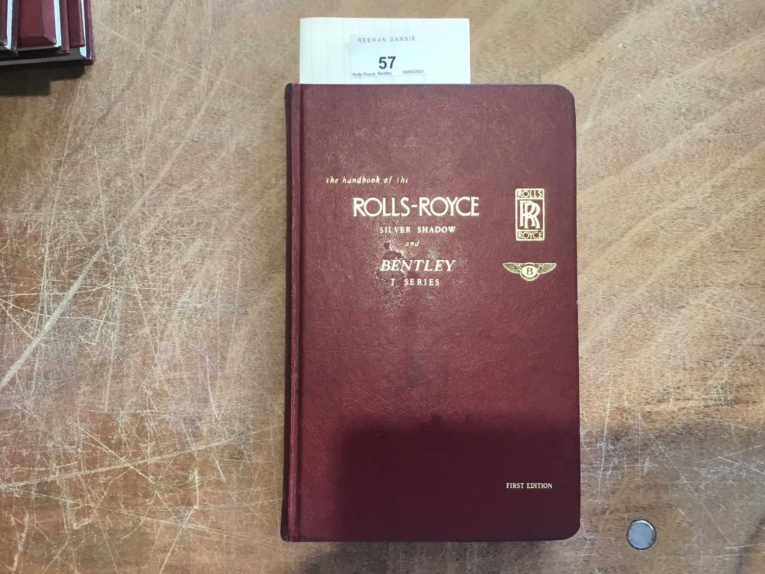 Lot 57 - Rolls-Royce Silver Shadow and Bentley T Series handbook, First Edition 1967