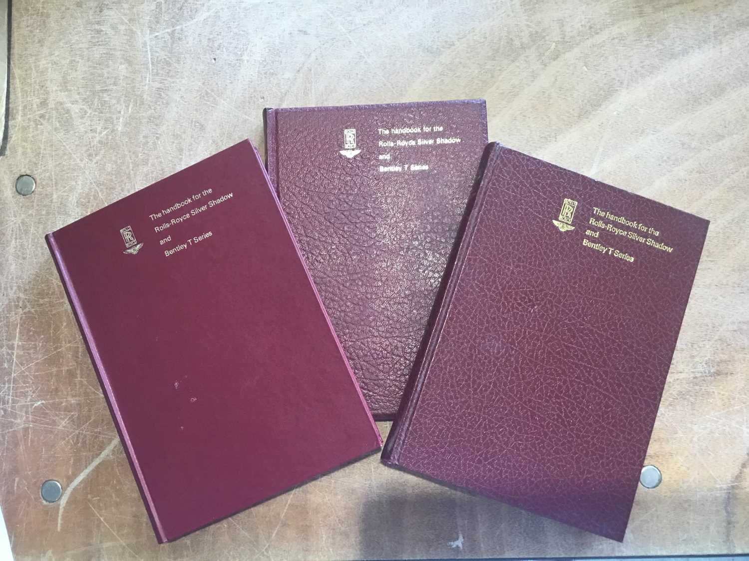 Lot 60 - Three Rolls-Royce Silver Shadow and Bentley T series handbooks, 1972,1973,1975 (3)