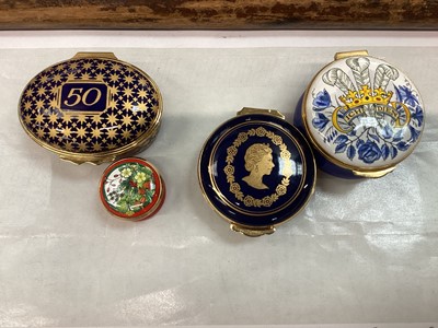 Lot 719 - Two Halcyon Days enamel boxes, one Crummles and one Sewills (two of Royal interest)