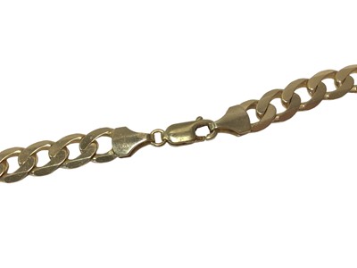 Lot 49 - 9ct yellow gold flat curb link chain