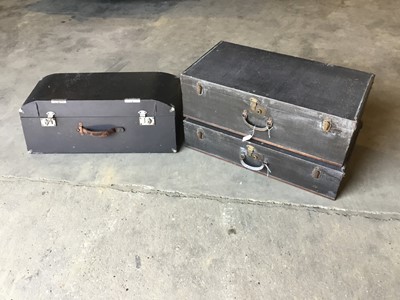 Lot 95 - Pair 1930s Motoring suitcases and another similar (3)